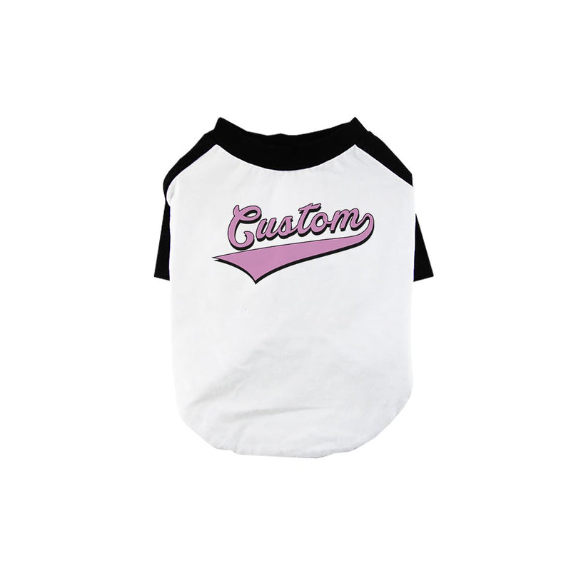 Purple College Swoosh Pets Personalized Baseball Shirt for Small Dog