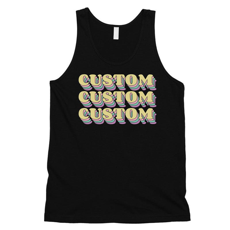 Sorority Theme Yellow Top Text Modern Mens Personalized Tank Tops