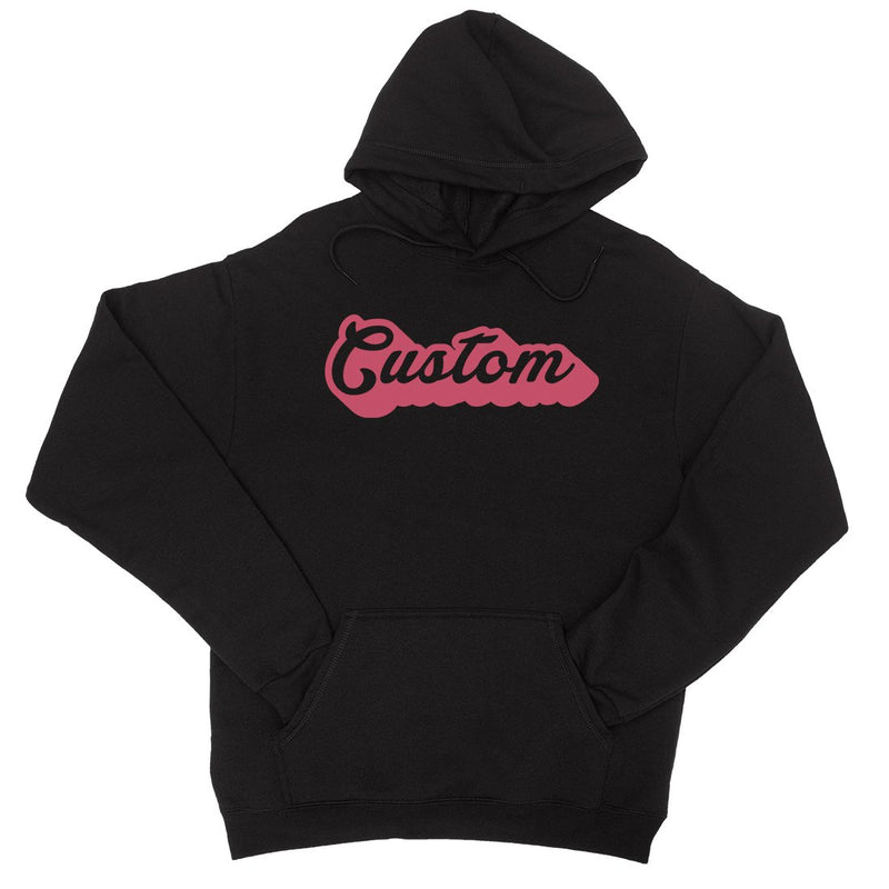 Pink Pop Up Text Cute Adorable Unisex Personalized Pullover Hoodie