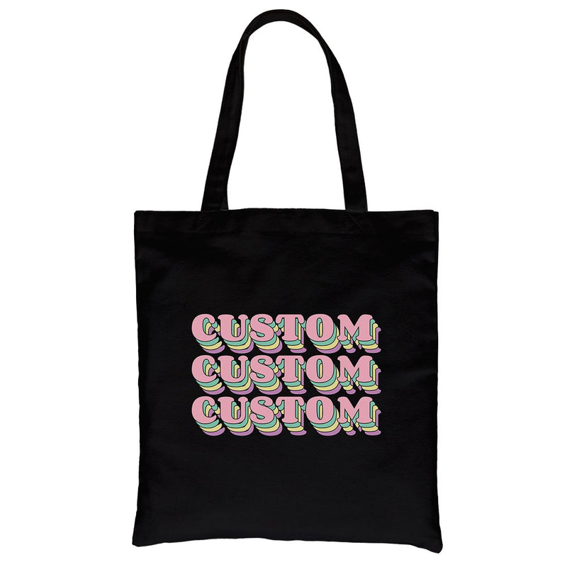 Sorority Theme Pink Top Text Energetic Personalized Canvas Bag Gift