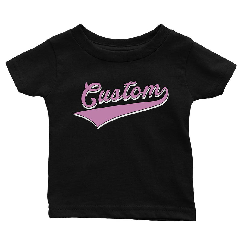 Purple College Swoosh Elegant Funky Baby Personalized T-Shirt Gift