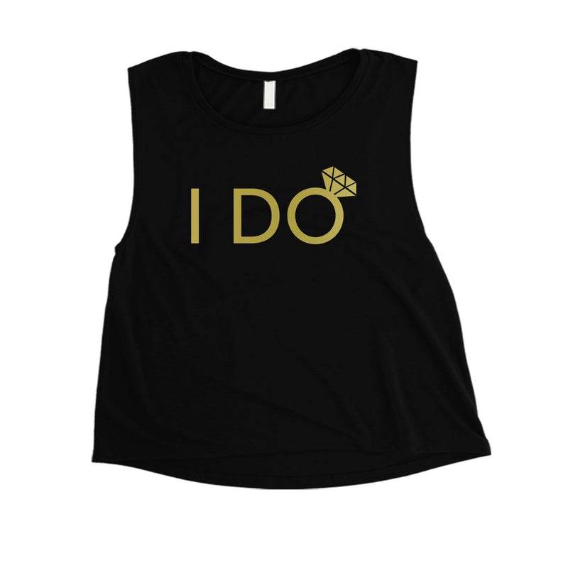 I Do She Said Yas-GOLD Womens Crop Top Sweet Amazing Matching Gift