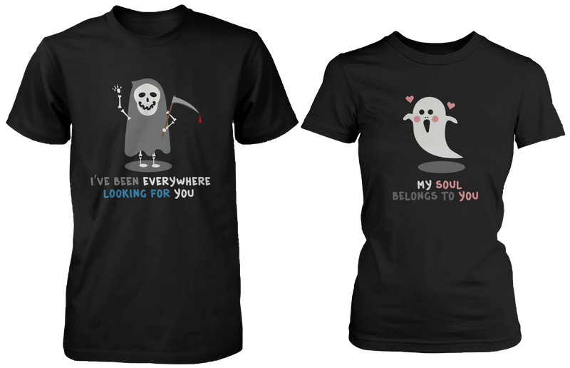 Cute Ghost Lovers Matching Couple Shirts (Set)