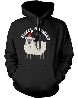 Funny Christmas Graphic Hoodies - Fleece Navidad Unisex Black Hoodie