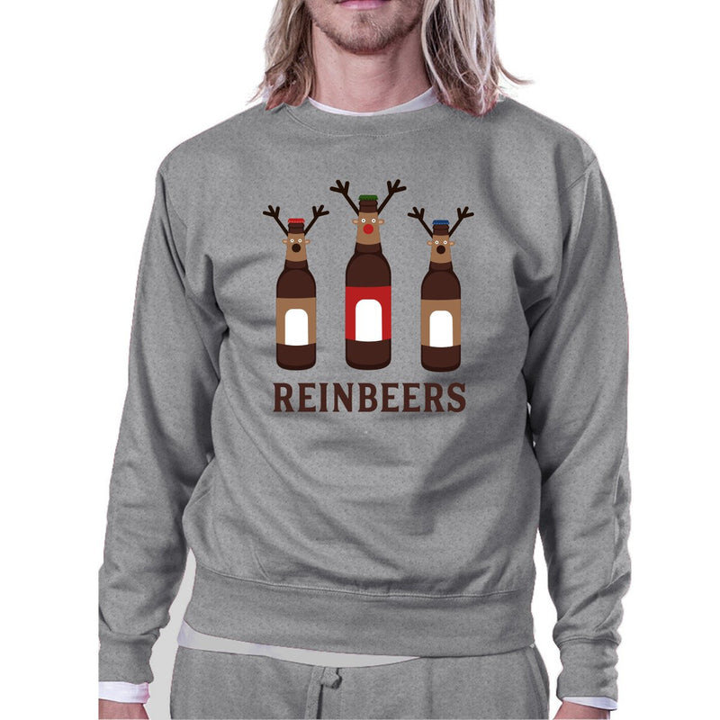 ReinBeers Sweatshirt Funny Holiday Gifts Pullover Fleece Sweater