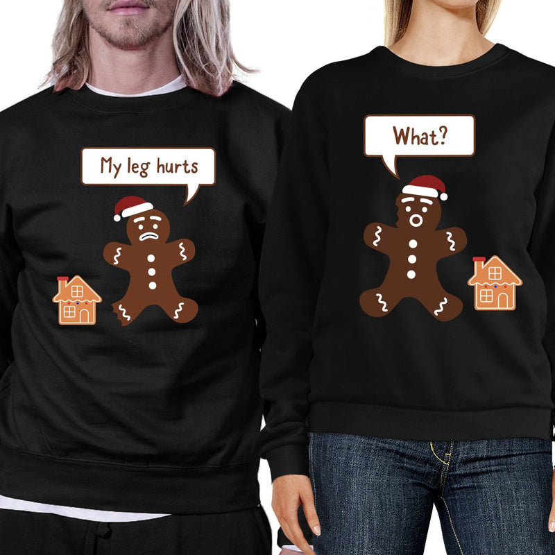 Christmas Gingerbread Couple Sweatshirts Holiday Matching Tops