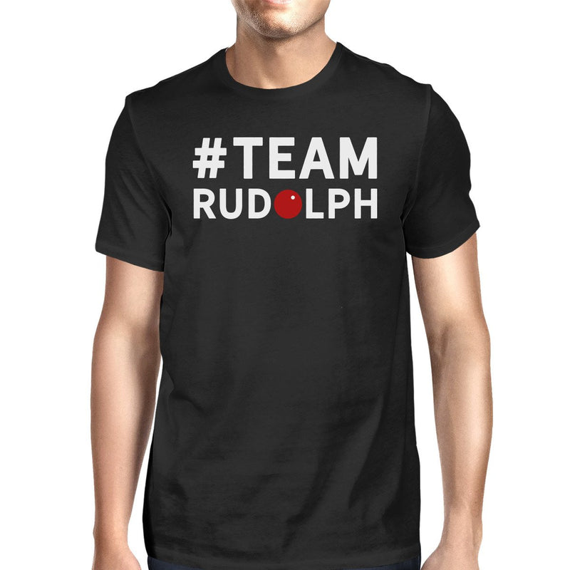 #Team Rudolf Black Men's T-shirt Family Group Member Matching Tee
