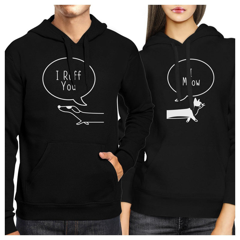 I Ruff You And I Meow Couple Hoodies Christmas Gift For Pet Lovers