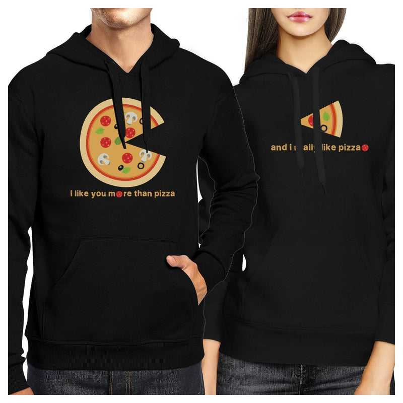 I Like You More Than Pizza Couple Hoodies Valentines Day Gift Idea