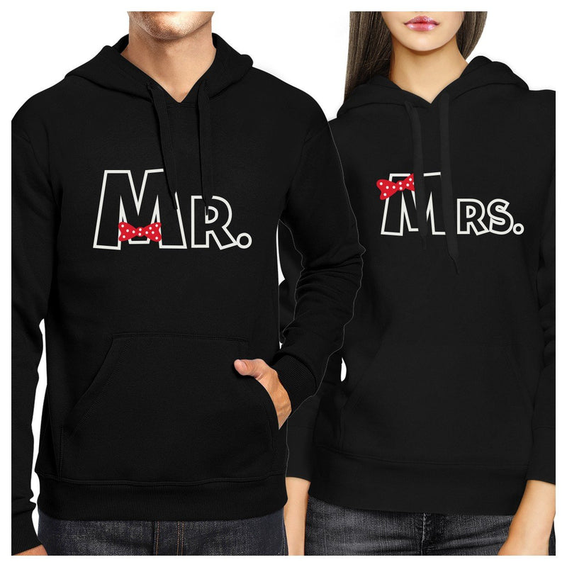 Mr And Mrs Ribbon Couple Hoodies His And Hers Wedding Gifts