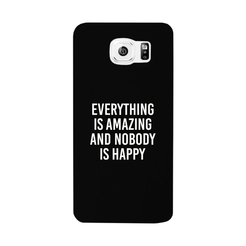 Nobody Happy Black Slim Fit Cute Phone Cases For Apple, Samsung Galaxy, LG, HTC