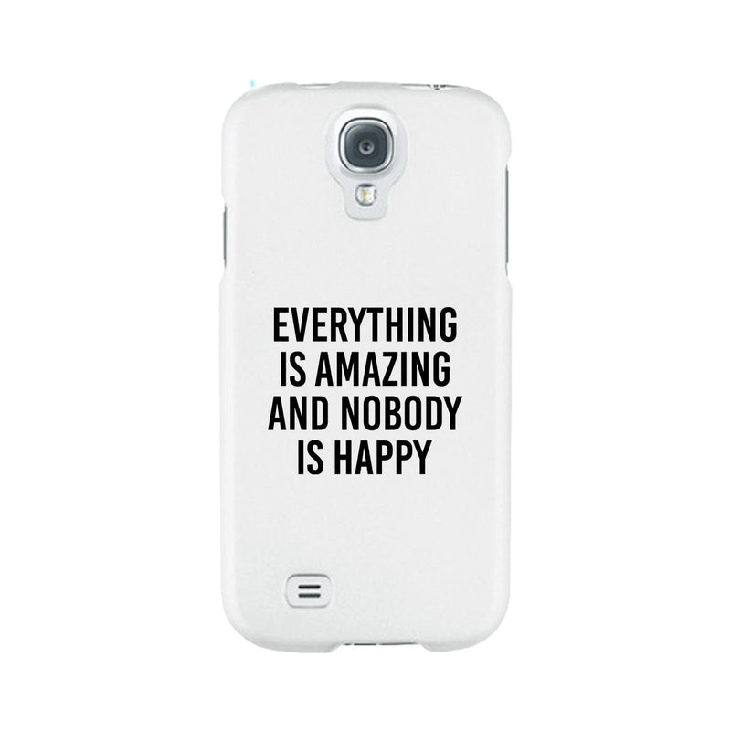 Nobody Happy White Slim Fit Cute Phone Cases For Apple, Samsung Galaxy, LG, HTC