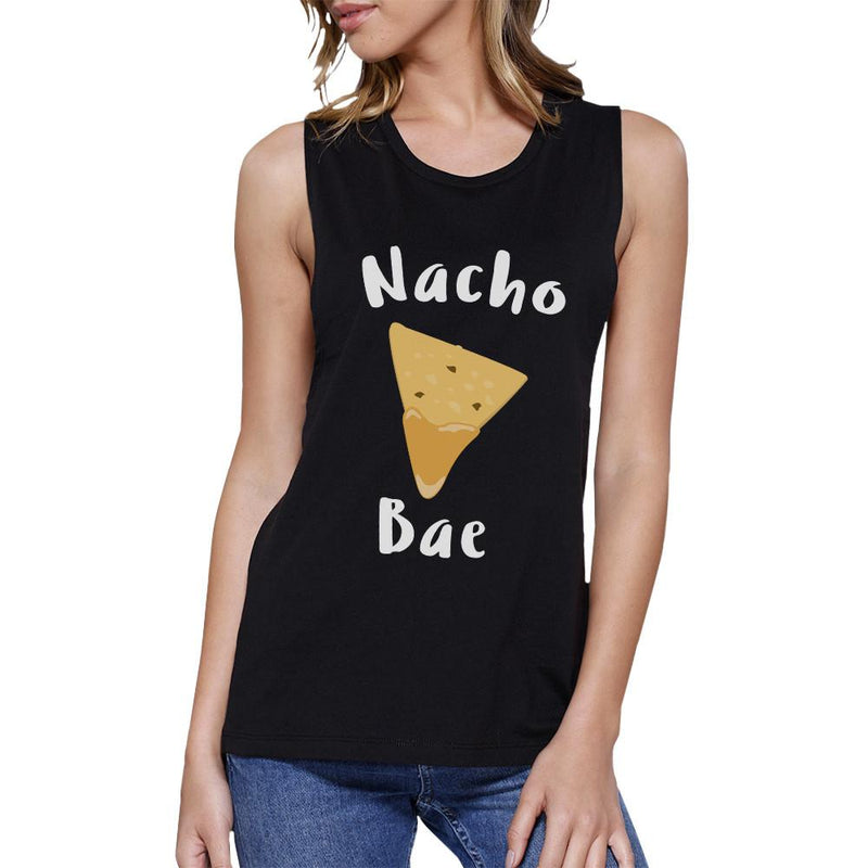 Nocho Bae Womens Black Muscle Top Cute Design Tanks For Food Lovers