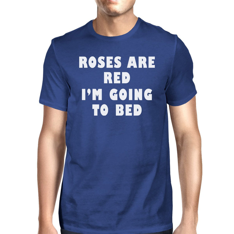 Roses Are Red Mens Royal Blue T-shirt Humorous Round-Neck For Men
