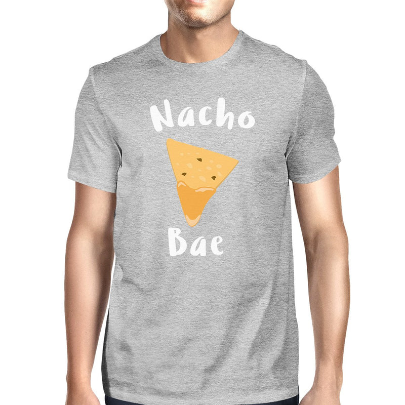 Nocho Bae Men's Grey T-shirt Simple Typography Funny Gifts For Him