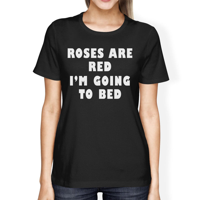 Roses Are Red Womens Black T-shirt Simple Graphic Shirt Funny Gifts