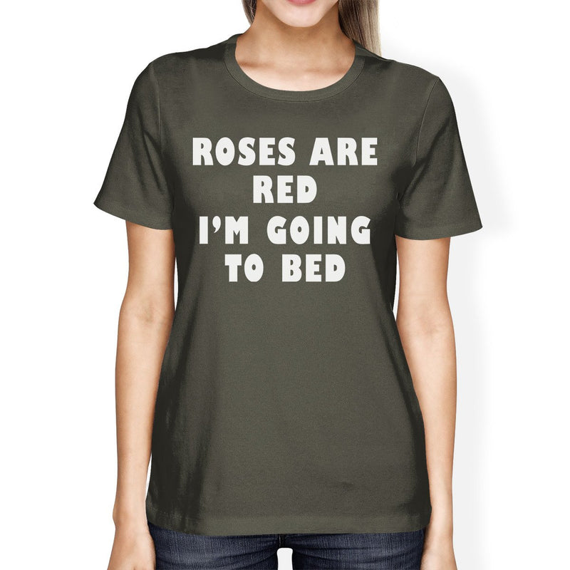 Roses Are Red Womens Dark Grey T-shirt Creative Gifts For Birthday