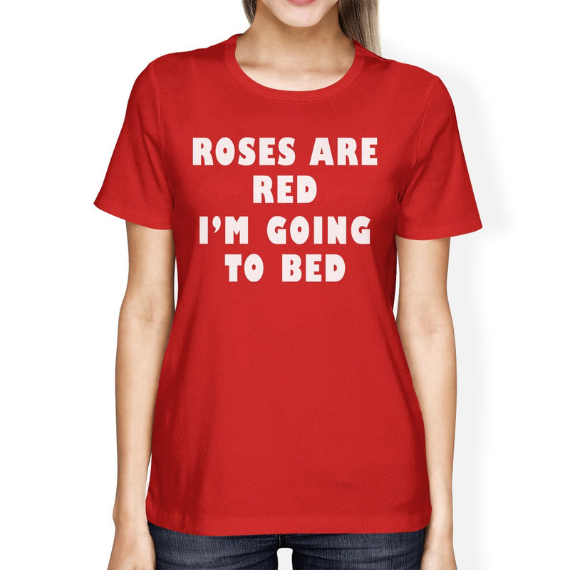 Roses Are Red Women's Red T-shirt Short Sleeve Funny Graphic Tee