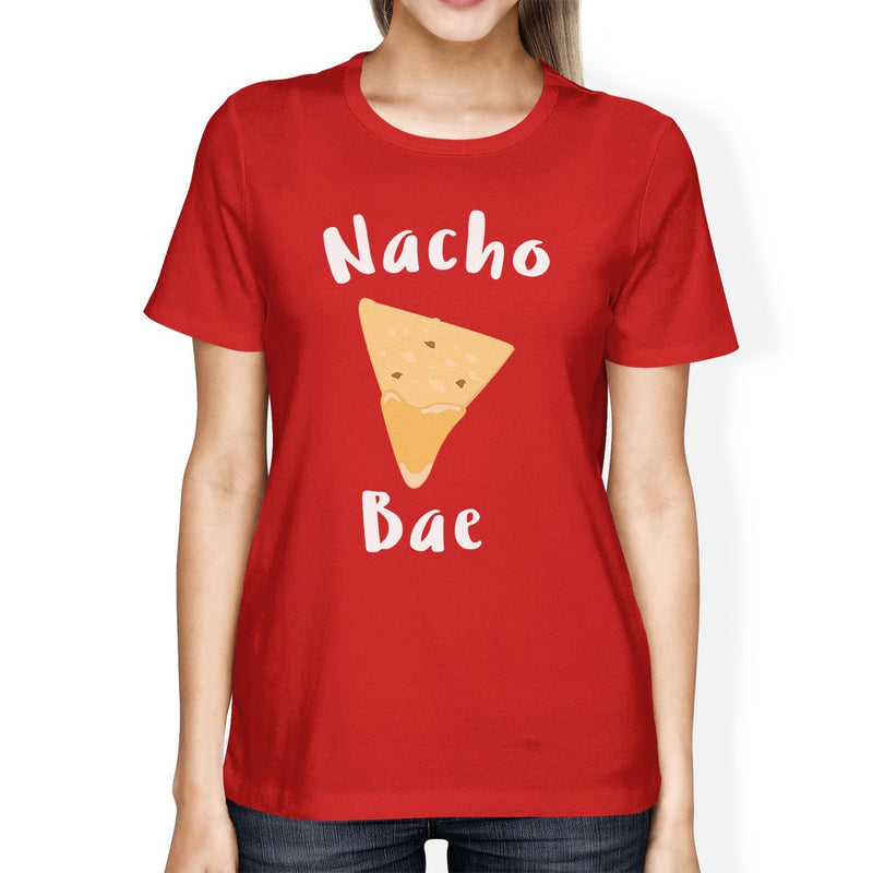 Nocho Bae Women's Red T-shirt Humorous Graphic Light-weight Shirt