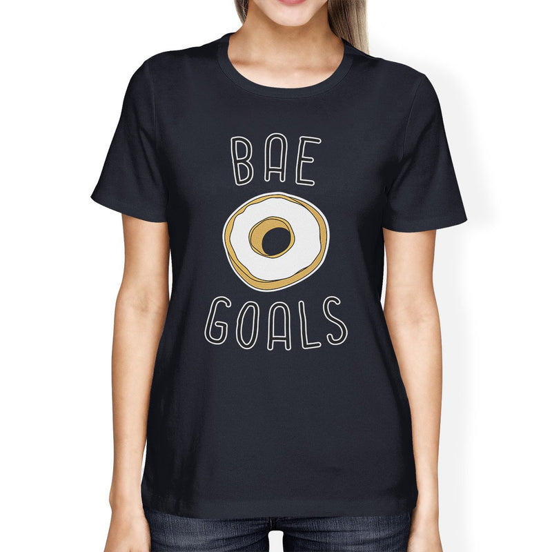 Bae Goals Women's Navy T-shirt Cute Graphic Shirt Fun Gift Ideas