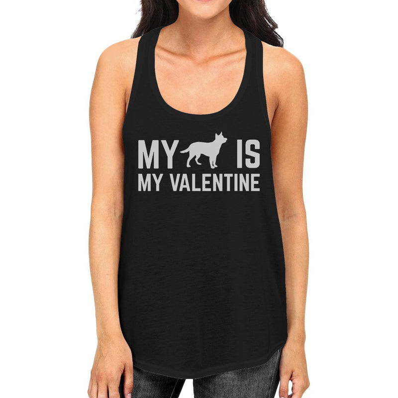 My Dog My Valentine Womens Tank Top Valentine's Gift For Dog Lover
