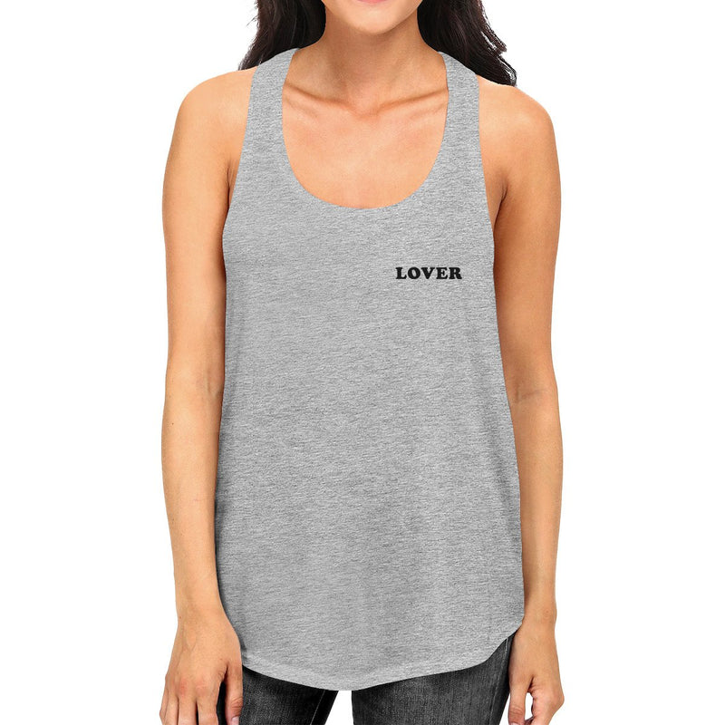 Lover Women's Racerback Tank Top Simple Typography Cute Gift Ideas