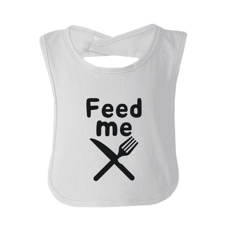 Feed Me Cute baby Bibs Funny Infant Snap On Bib Great Baby Shower Gift