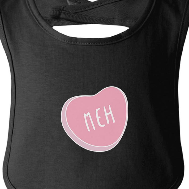 Meh Heart Black Baby Bib Infant Bibs Gifts Ideas For Baby Shower