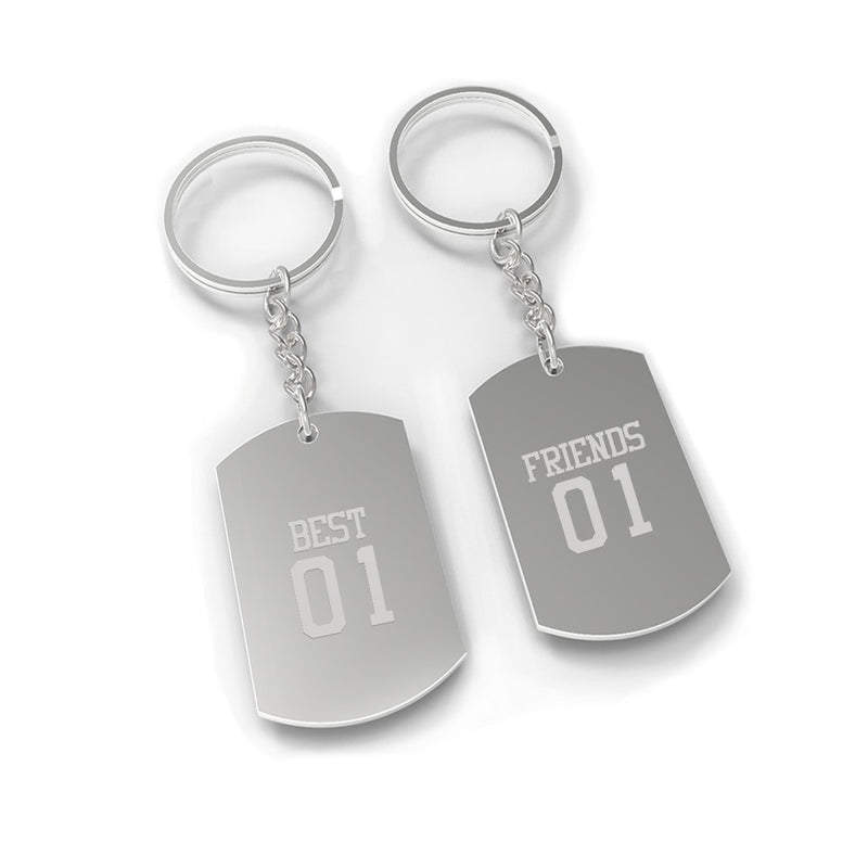 Best01 Friends01 BFF Matching Gift Keychains Best Friends Birthday