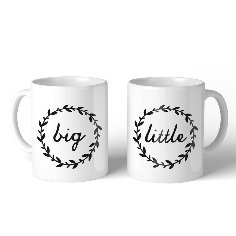 Big Little Leaf Wreath BFF Matching Gift Coffee Mugs 11 Oz Amazing