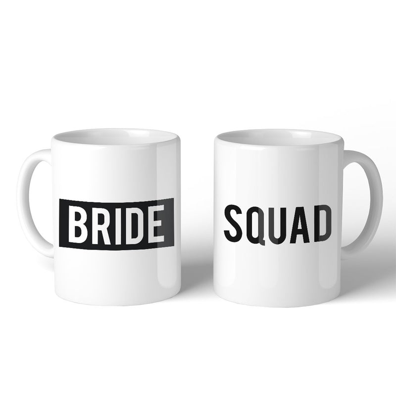 Bride Squad Boxed BFF Matching Gift Coffee Mugs 11 Oz Beautiful Fun