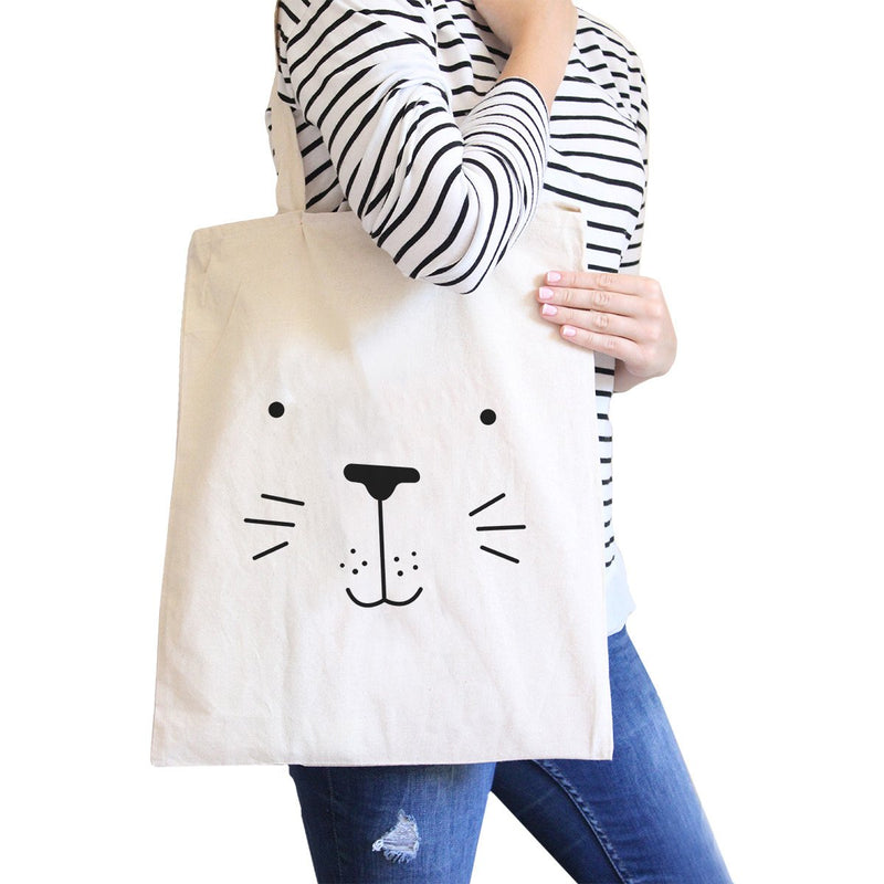 Seal Cute Face Natural Canvas Bags Cute Design Printed Diaper Bags