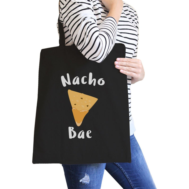 Nocho Bae Black Cotton Eco Bag Cute Design Gift Idea For Food Lover