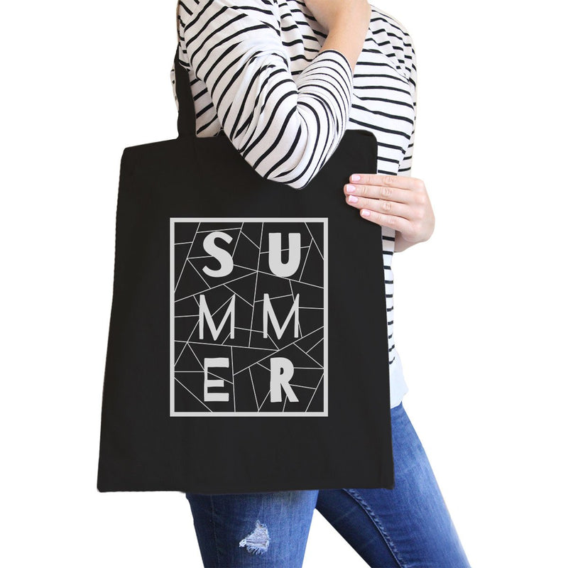 Summer Geometric All-Purpose Heavy Cotton Beach Shoulder Canvas Bag