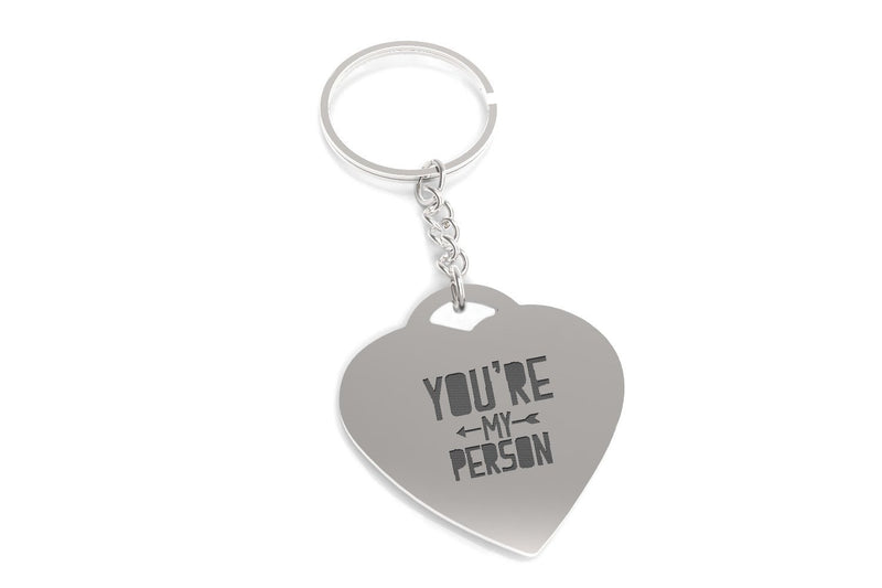 You are My Person Left Arrow Key Chain Heart Shaped Key Ring Gift for Her
