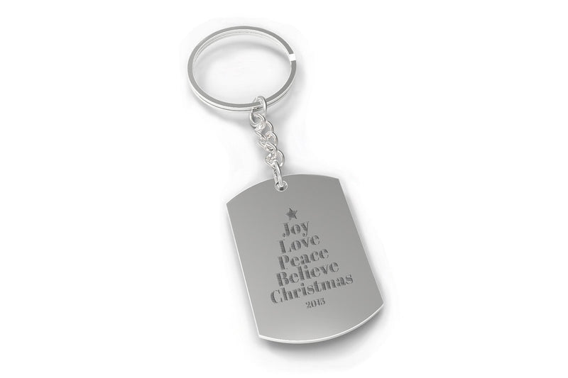 Joy Love Peace Believe Christmas 2015 Key Chains Holiday Gifts Key Rings