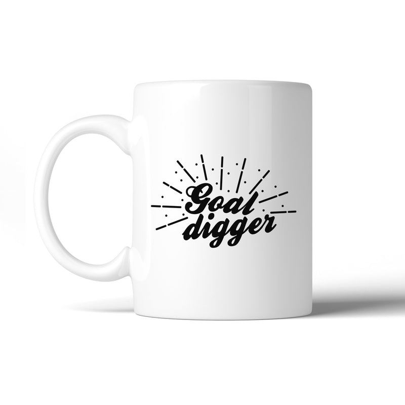 Goal Digger 11 Oz Ceramic Coffee Mug Cute Graphic Workout Gym Gifts