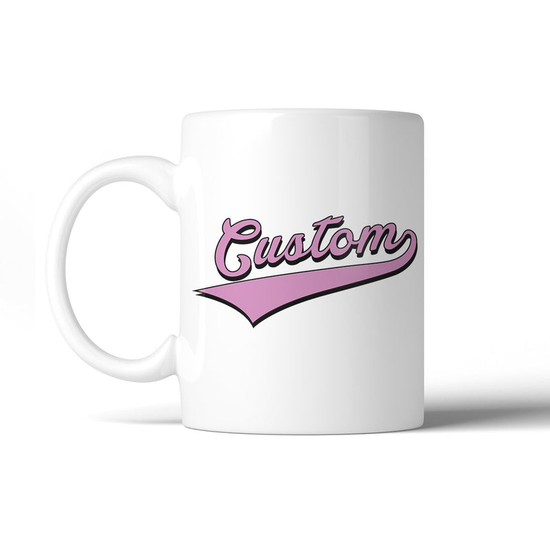 Purple College Swoosh Flirty Sweet 11oz Personalized Ceramic Mug
