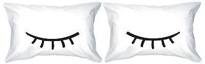 Cute Pillowcases 300T Count Standard Size 21 x 30 - Sleeping Eyelashes