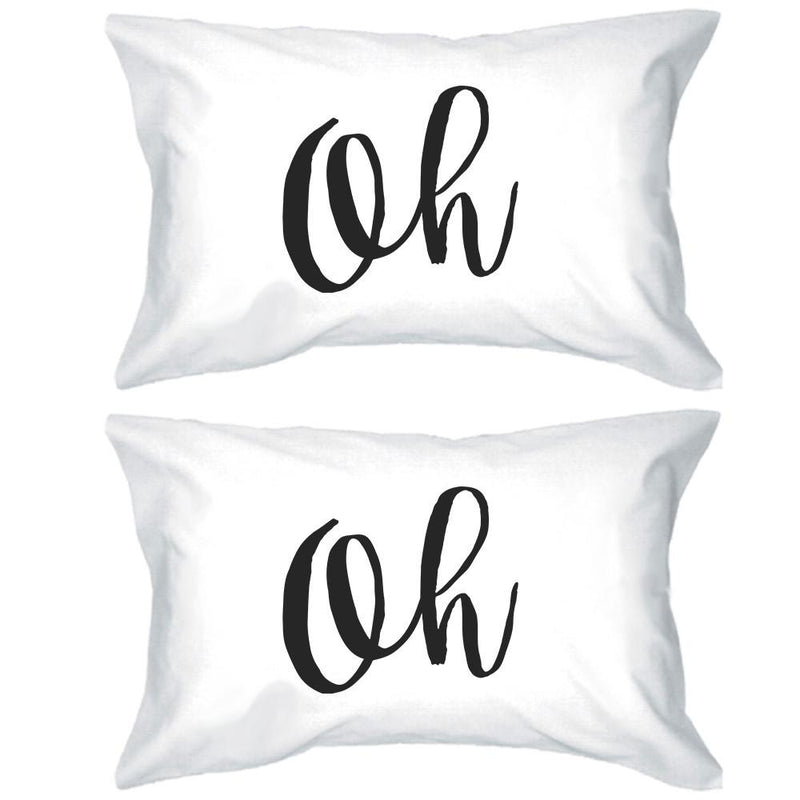 Oh Lovely Letter Printed Unique Graphic Design Standard Pillow Case
