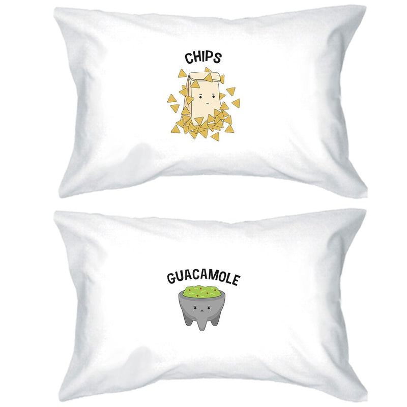 Chips & Guacamole Cute Matching Pillow Cases Funny Wedding Gifts