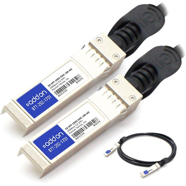 AddOn Juniper Networks EX-SFP-10GE-DAC-1M-kompatibles TAA-konformes 10GBase-CU SFP+-zu-SFP+-Direct-Attach-Kabel (passives Twinax, 1 m)