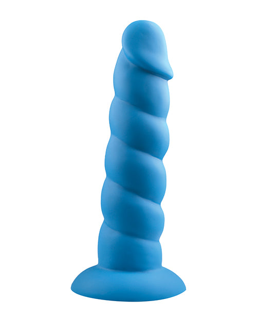 Rock Candy Suga Daddy Silicone Dildo - Blue