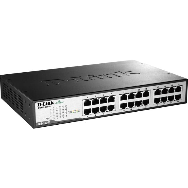 D-Link DGS-1024D 24-Port Gigabit Unmanaged Metal Desktop or Rackmount Switch Default Title