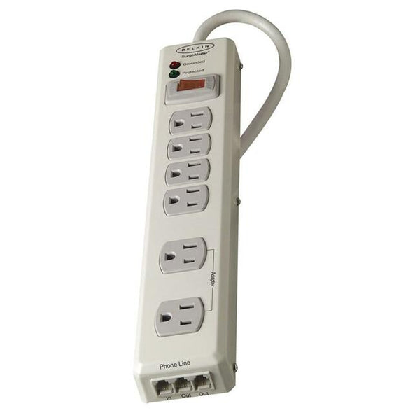 Belkin 6-Outlet Metal Surge Protector Default Title