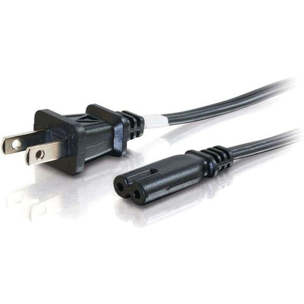 C2G 6ft 18 AWG 2-Slot Non-Polarized Power Cord (NEMA 1-15P to IEC320C7) Default Title