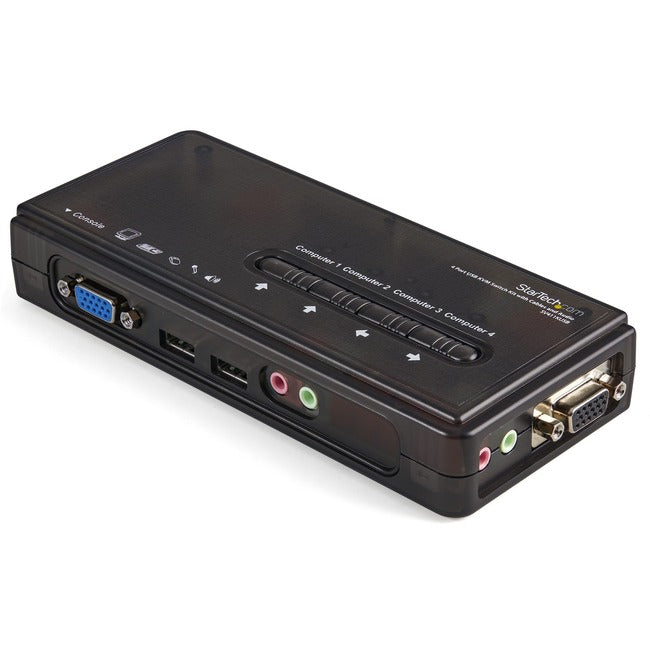 StarTech.com SV411KUSB - KVM / audio switch - USB - 4 ports - 1 local user Default Title