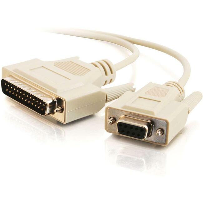 C2G 6ft DB25 Male to DB9 Female Null Modem Cable Default Title
