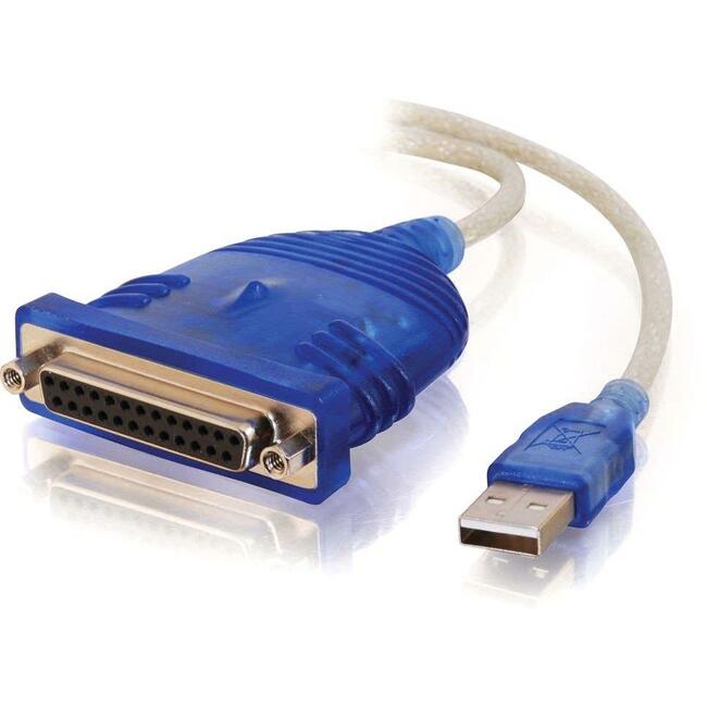 C2G 1,8 m langes USB-auf-DB25-Paralleldrucker-Adapterkabel