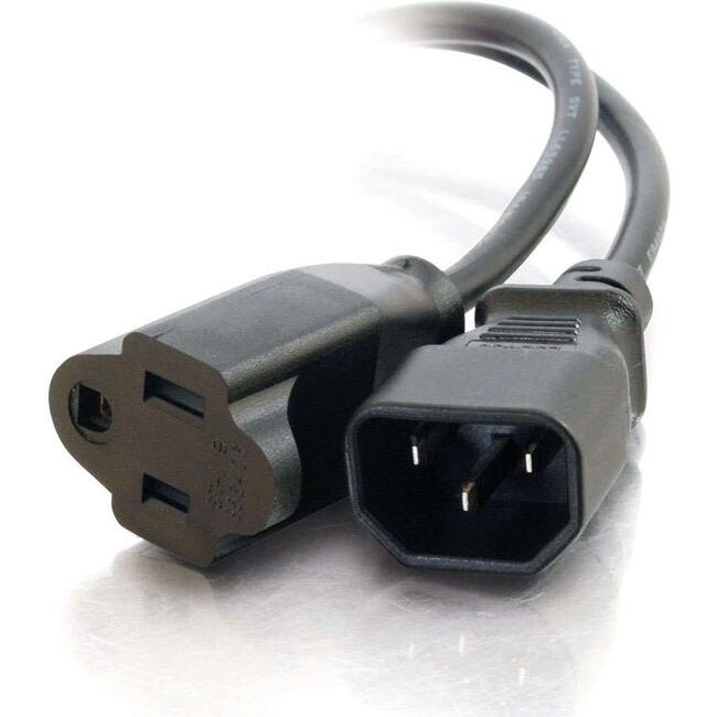C2G 1ft 18 AWG Monitor Power Adapter Cord (IEC320C14 to NEMA 5-15R) Default Title